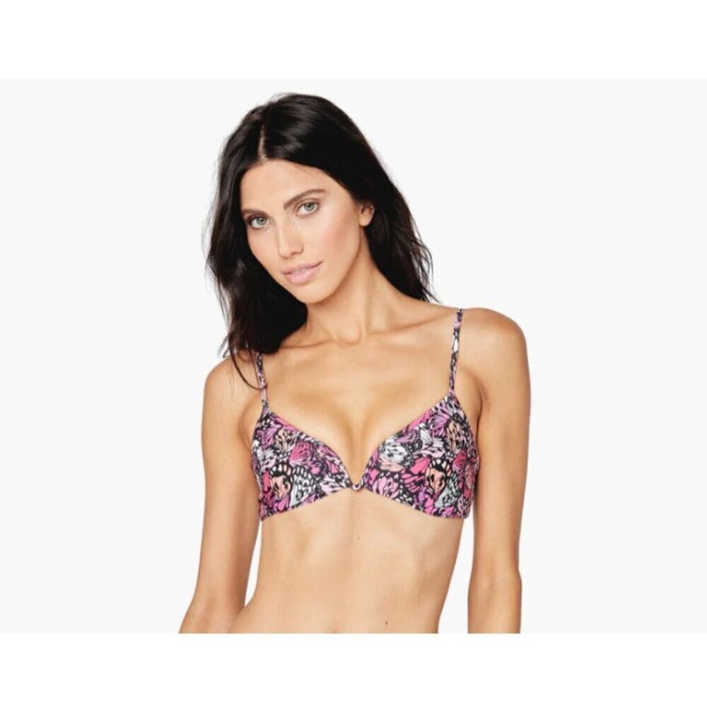 L Space Bikini top Helena-Jay tropical purple orange womens small pool vacation - Picture 1 of 9